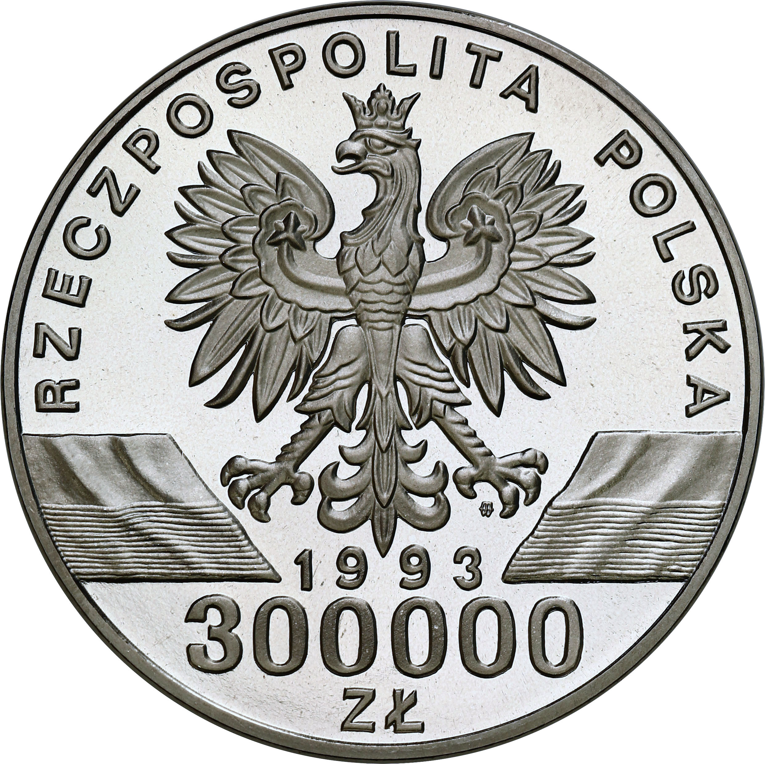 III RP. PRÓBA Nikiel 300.000 złotych 1993 Jaskółki